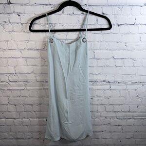 👗 Silence and Noise Light Blue Grommet Detail Dress - Size XS